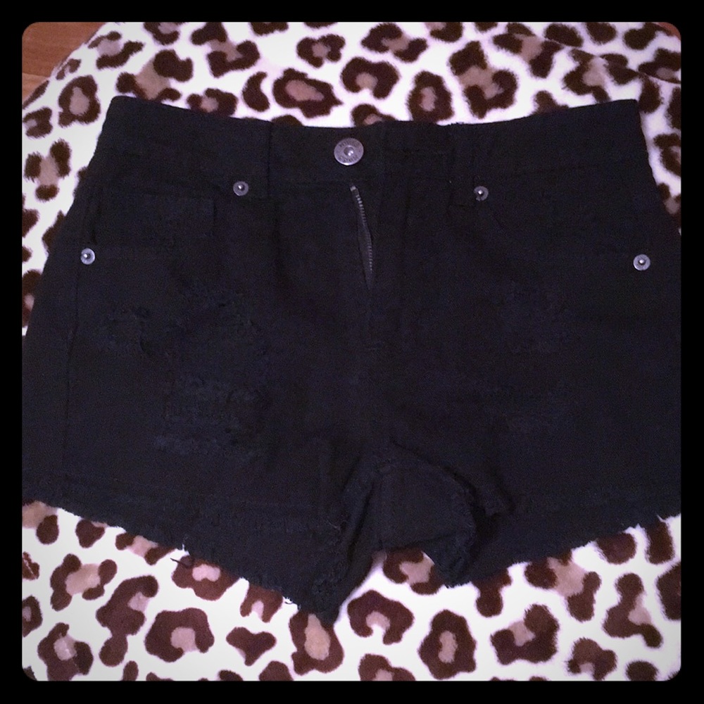 Jean high waist shorts !